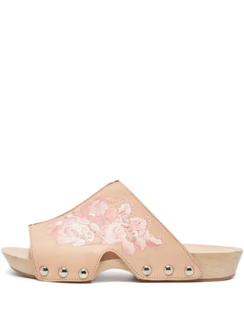 Alexander McQueen Pre-Owned Sandalen met geborduurde bloemen
