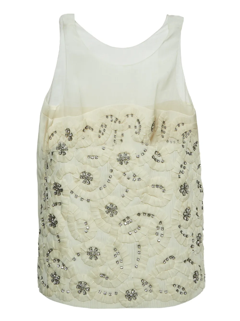 Chloé Pre-Owned crystal-embellished top | Neutrals | Image 1