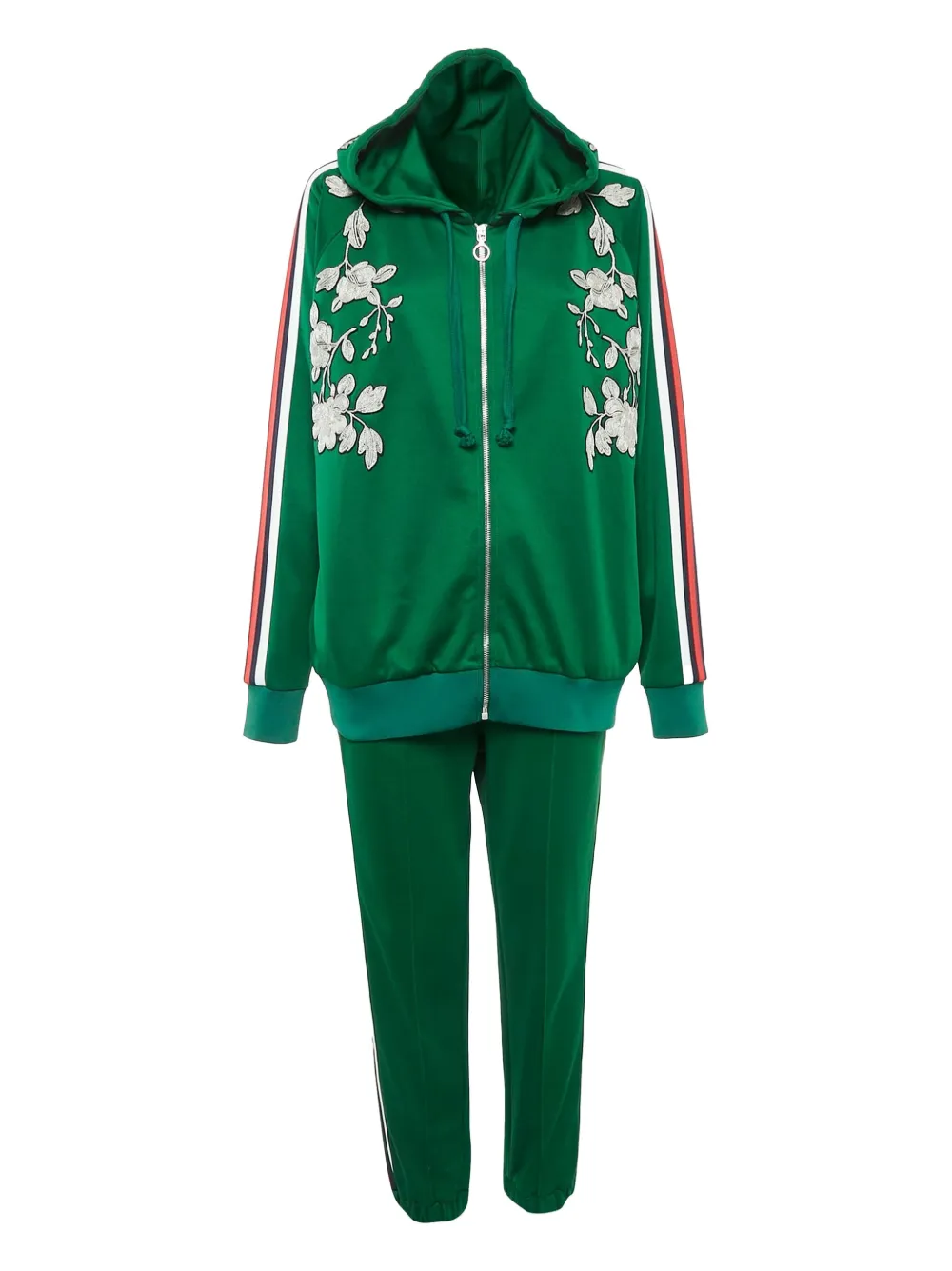 Gucci Pre-Owned floral-embroidered tracksuit | Green | Image 1
