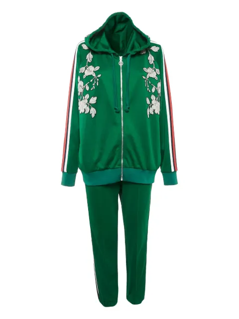 Gucci Pre-Owned floral-embroidered tracksuit