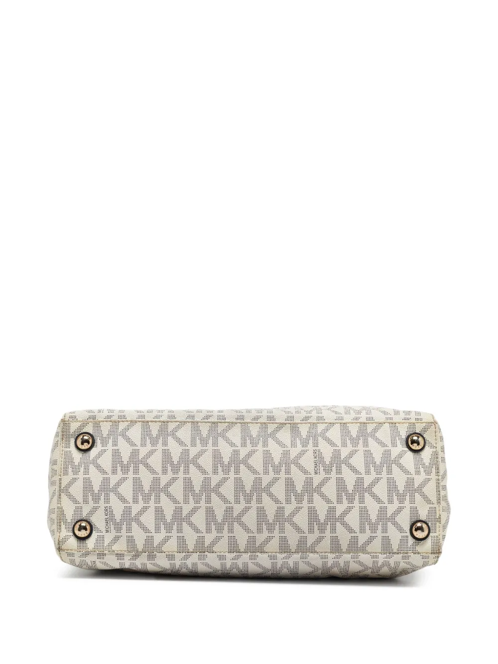 Pre-owned Michael Kors Vintage Monogram Canvas Tote Bag In Neutral