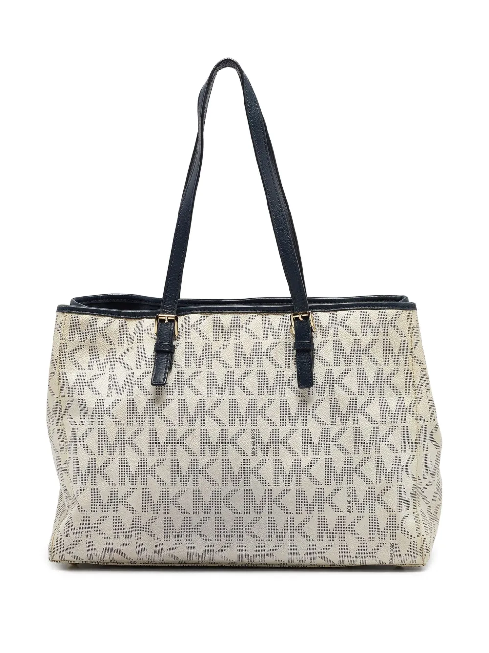 Pre-owned Michael Kors Vintage Monogram Canvas Tote Bag In Neutral