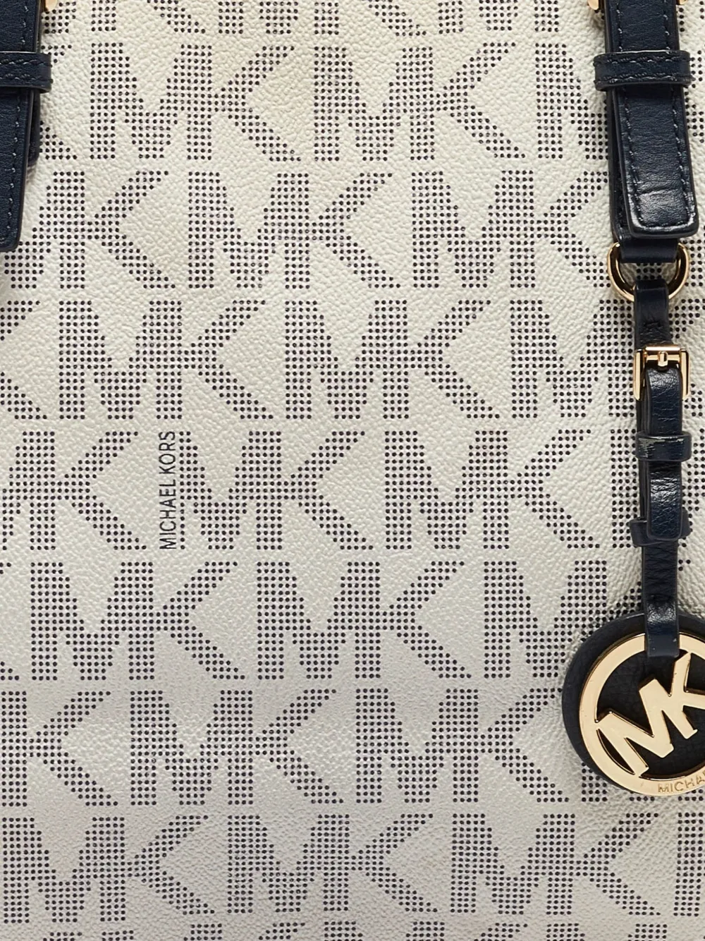 Pre-owned Michael Kors Vintage Monogram Canvas Tote Bag In Neutral