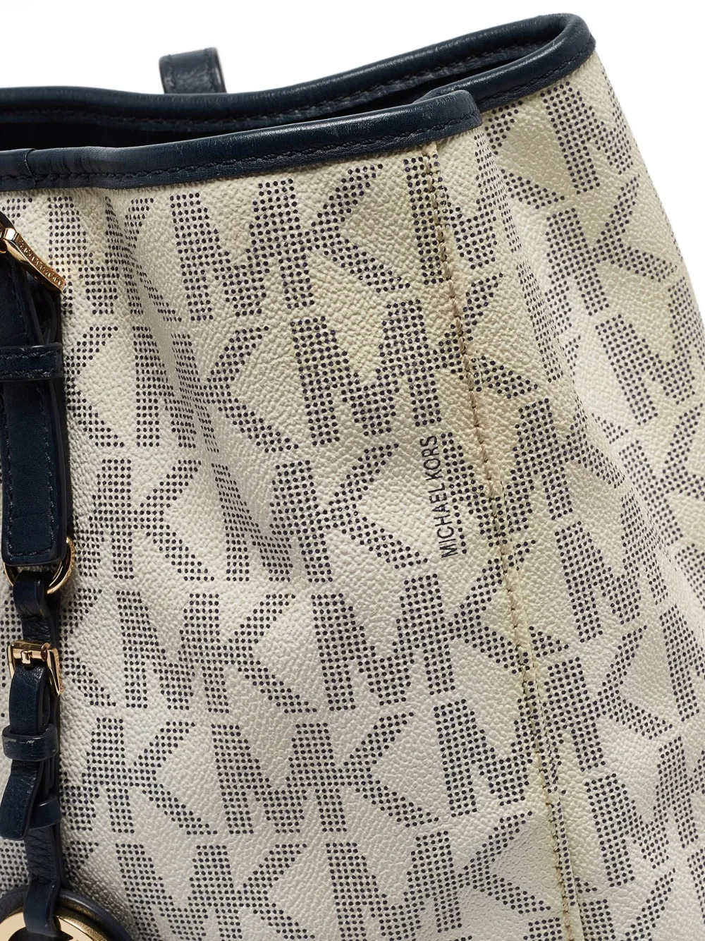 Pre-owned Michael Kors Vintage Monogram Canvas Tote Bag In Neutral