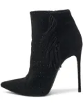 Le Silla pre-owned 110mm fringe-embellished studded ankle boots - Black