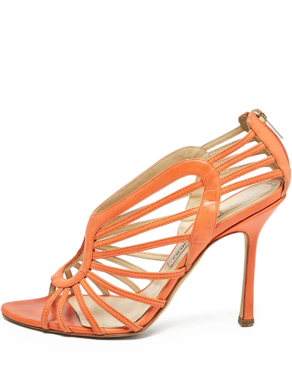 Jimmy Choo Pre-Owned sandalias con tacón de 120mm | naranja | Image 1