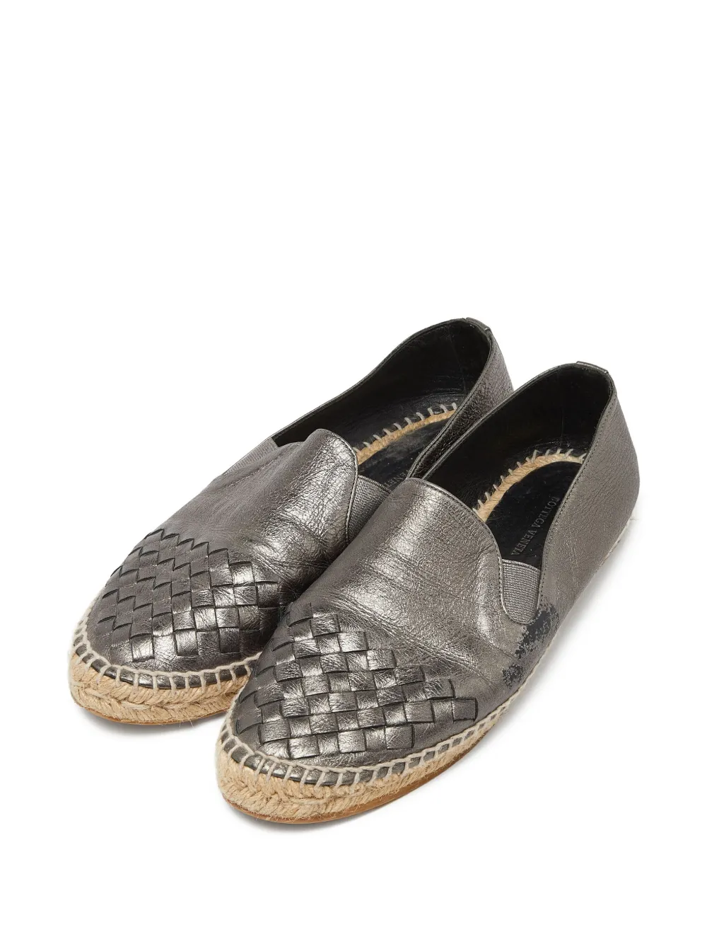 Bottega Veneta Pre-Owned Intreciatto leather flat espadrilles | Image 2