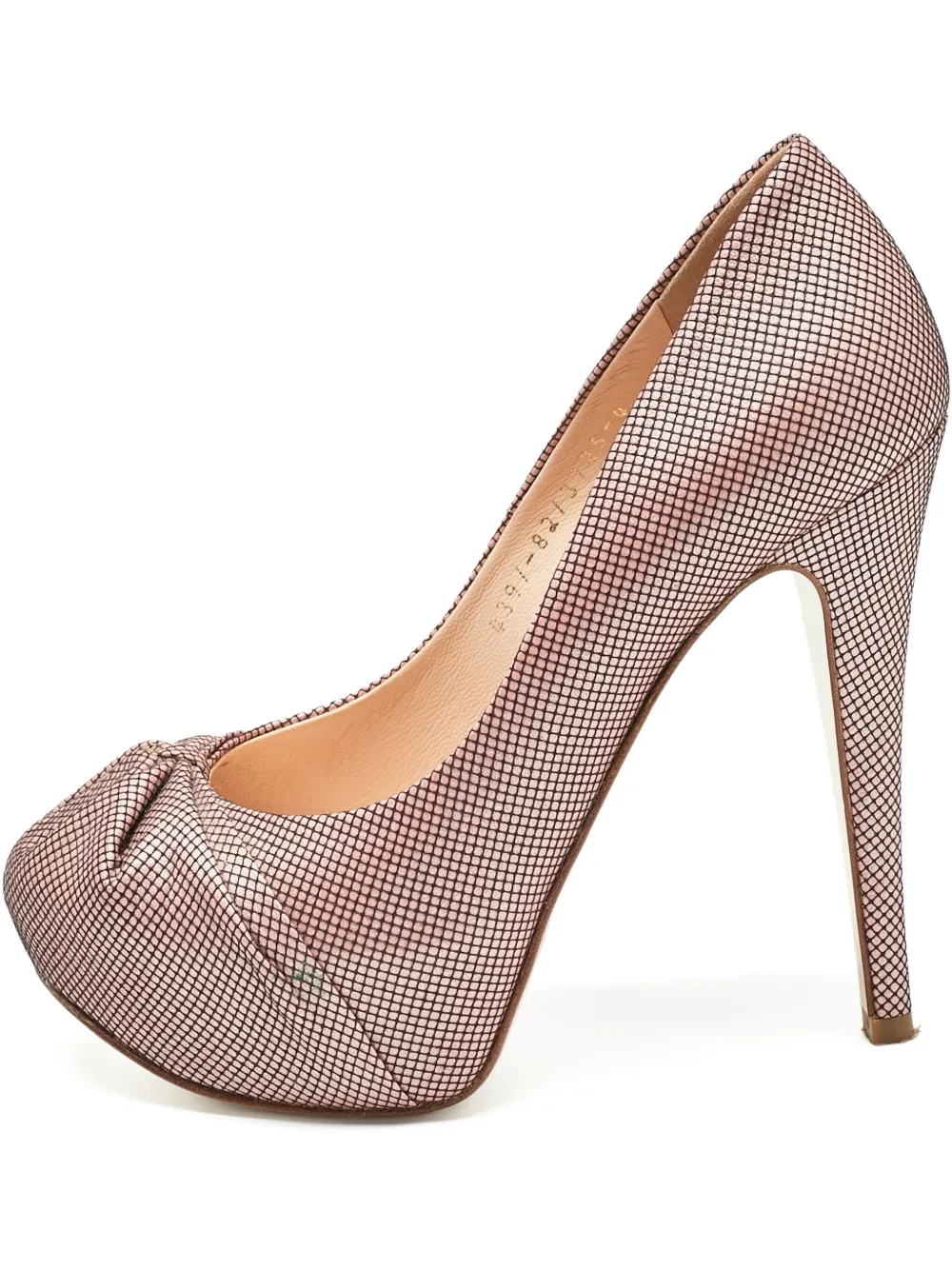 Gina 125mm knot-embellished heeled pumps | Pink | Image 1