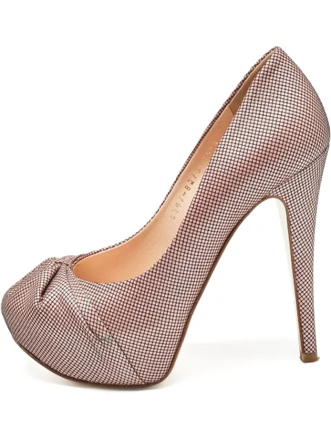 Gina 125mm knot-embellished heeled pumps 