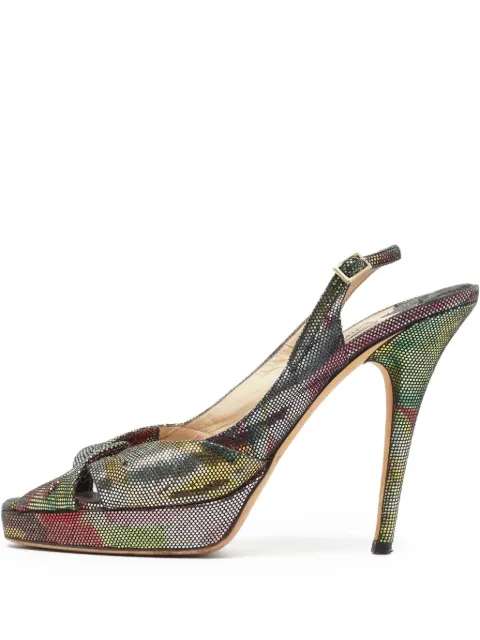 Jimmy Choo Pre-Owned 120mm metallic heeled sandals