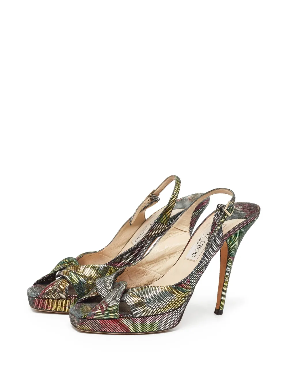 Jimmy Choo Pre-Owned 120mm metallic heeled sandals | Image 2