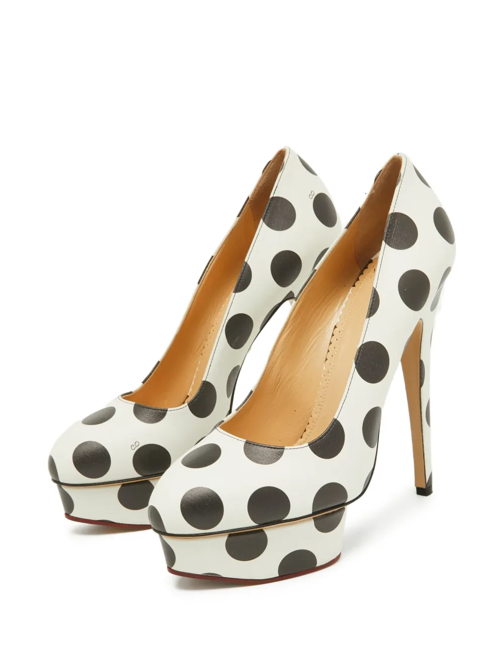 Charlotte Olympia pre-owned 155mm Dolly polka-dot platform pumps | Image 2
