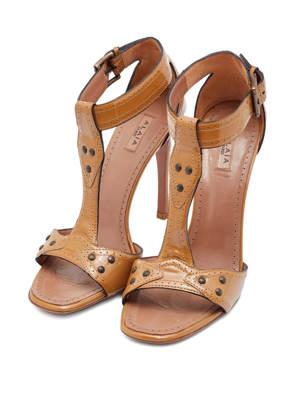 Alaïa Pre-Owned 110mm leather studded sandals | Image 2