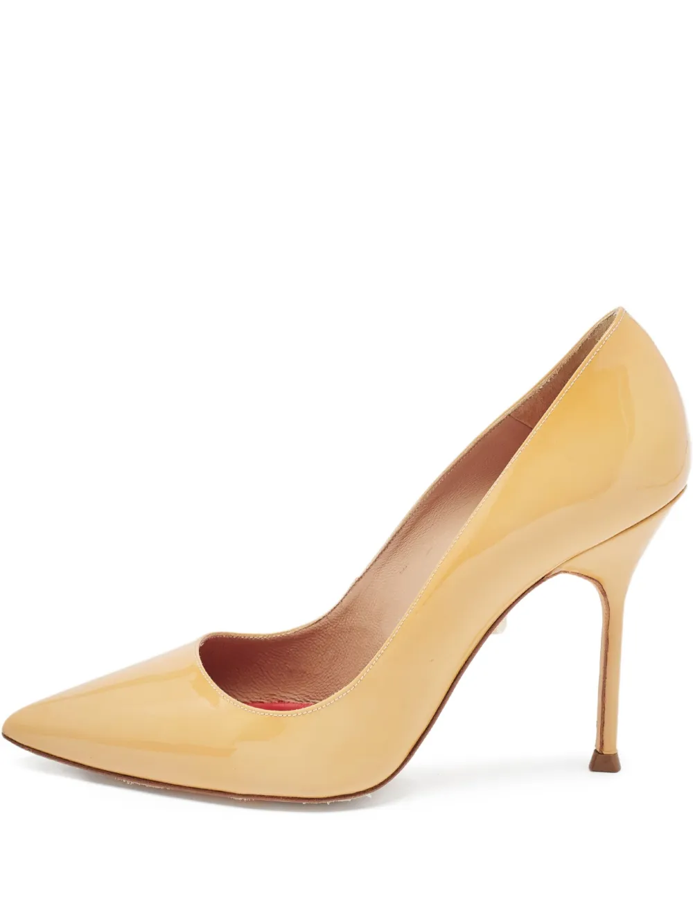 Carolina Herrera Vintage pre-owned 115mm patent-finish pumps | Neutrals | Image 1