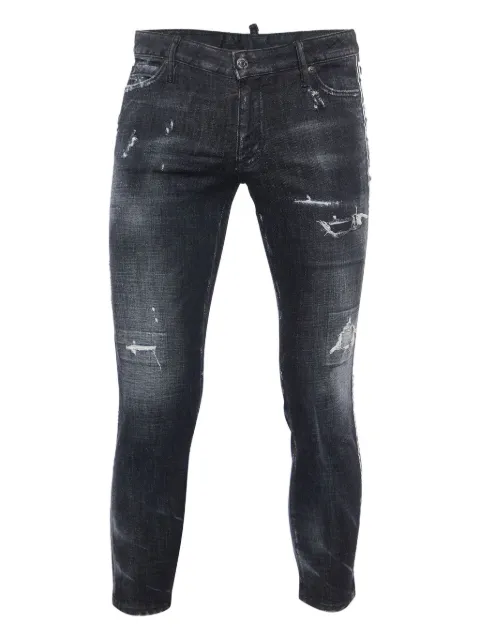 DSQUARED2 Pre-owned Jeans im Distressed-Look mit Streifen