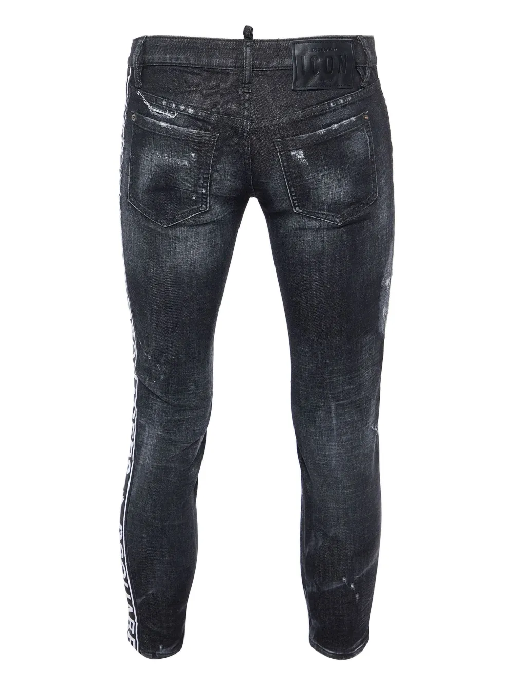 DSQUARED2 Pre-owned Jeans im Distressed-Look mit Streifen | Image 2