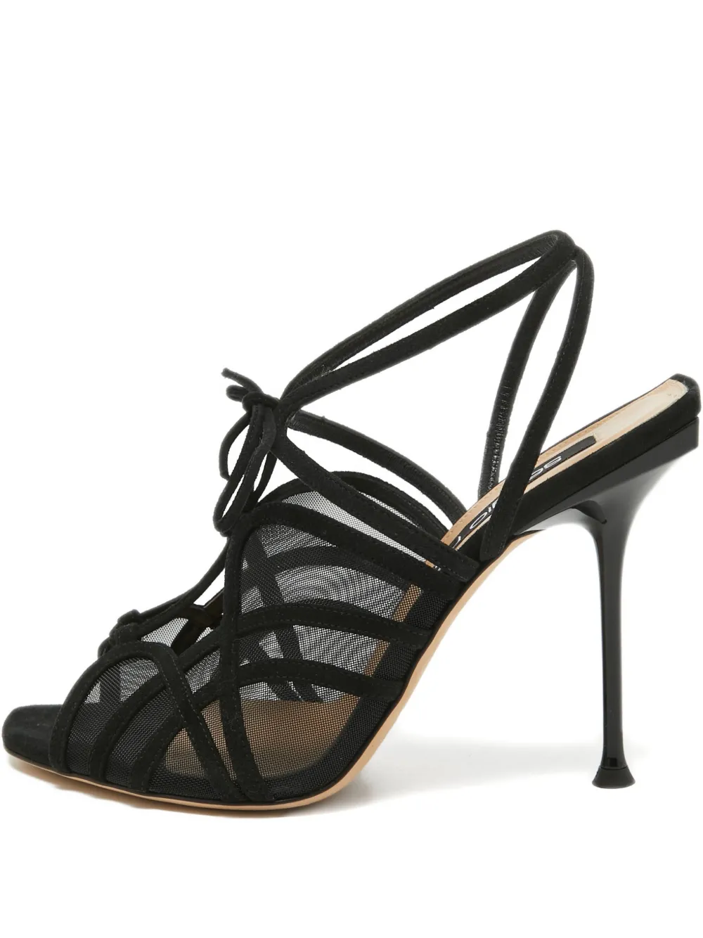 Sergio Rossi Vintage Pre-owned mesh-lace sandals | Black | Image 1