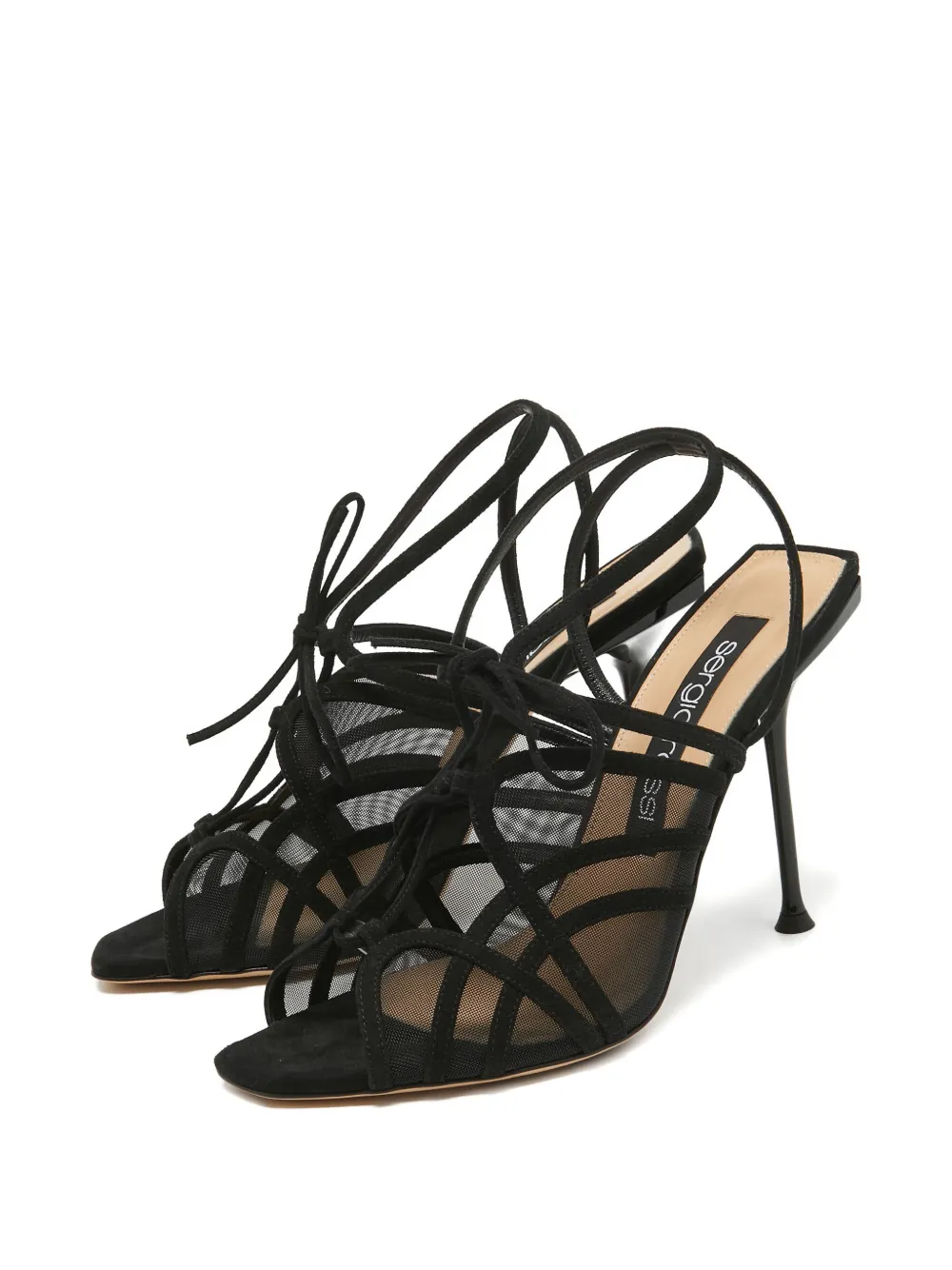 Sergio Rossi Vintage Pre-owned mesh-lace sandals | Image 2