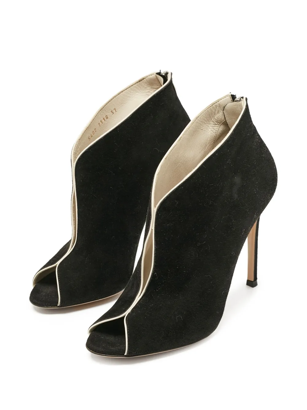 Gianvito Rossi Pre-owned 105 mm stiletto laarzen met open neus - Zwart