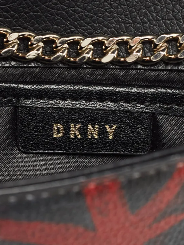 DKNY Vintage Graffiti Leather Shoulder Bag | Black | FARFETCH