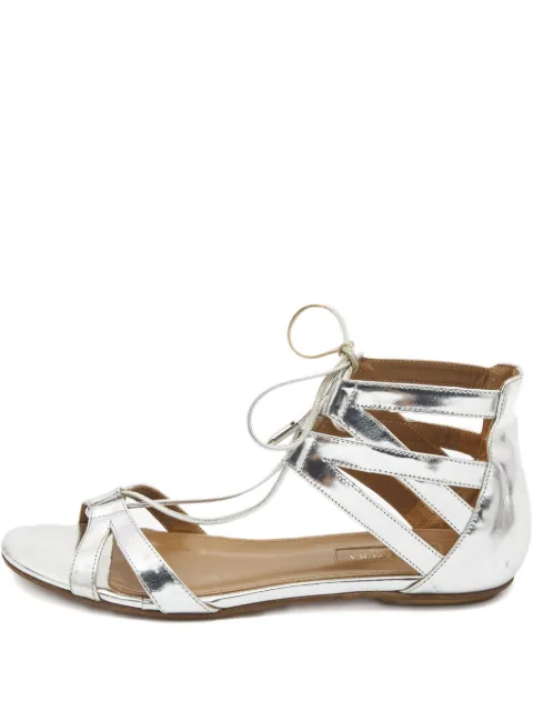 Aquazzura metallic leather sandals