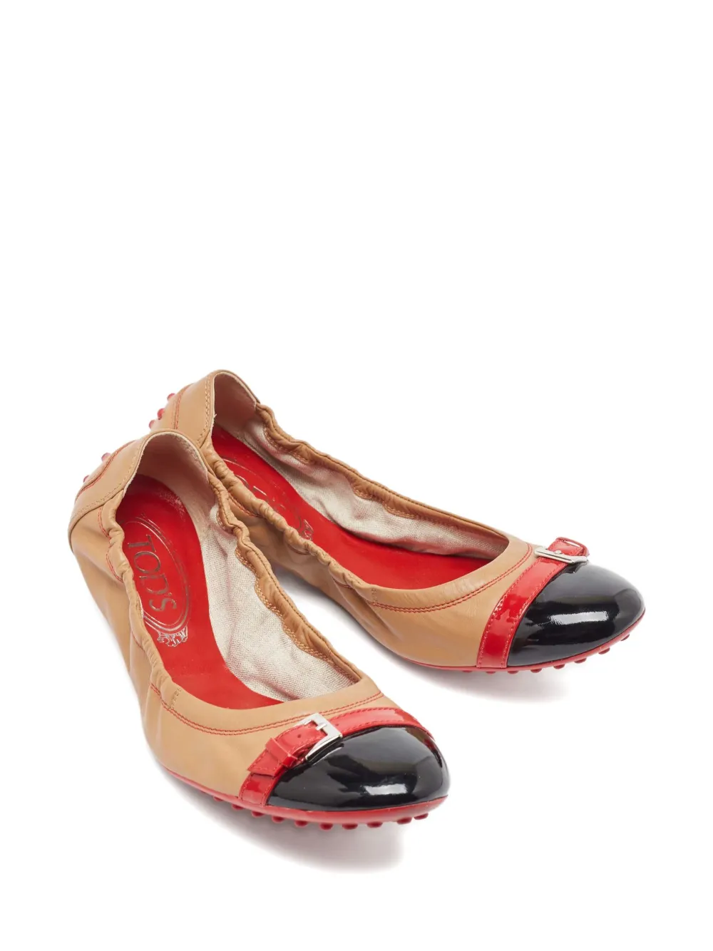 Tod's Vintage Pre-owned Scrunch ballerina's - Bruin