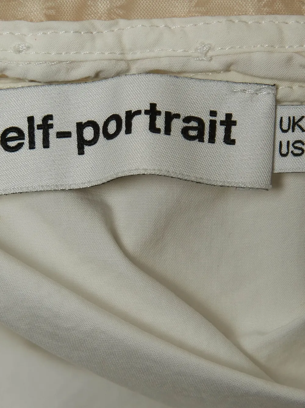 SELF-PORTRAIT Pre-owned Lace Ruffle Top In White