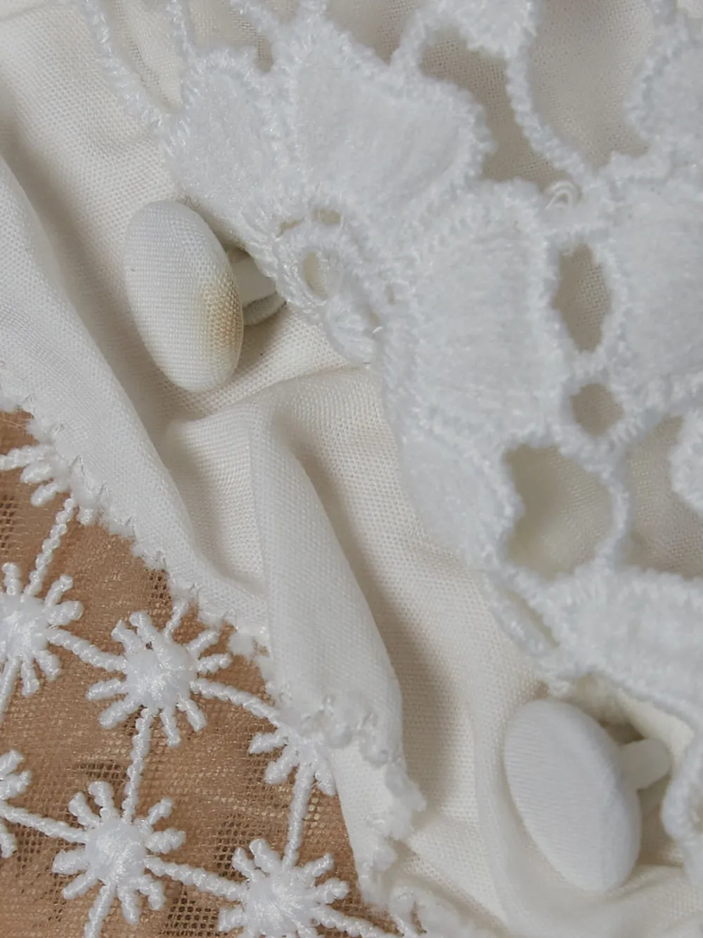 SELF-PORTRAIT Pre-owned Lace Ruffle Top In White