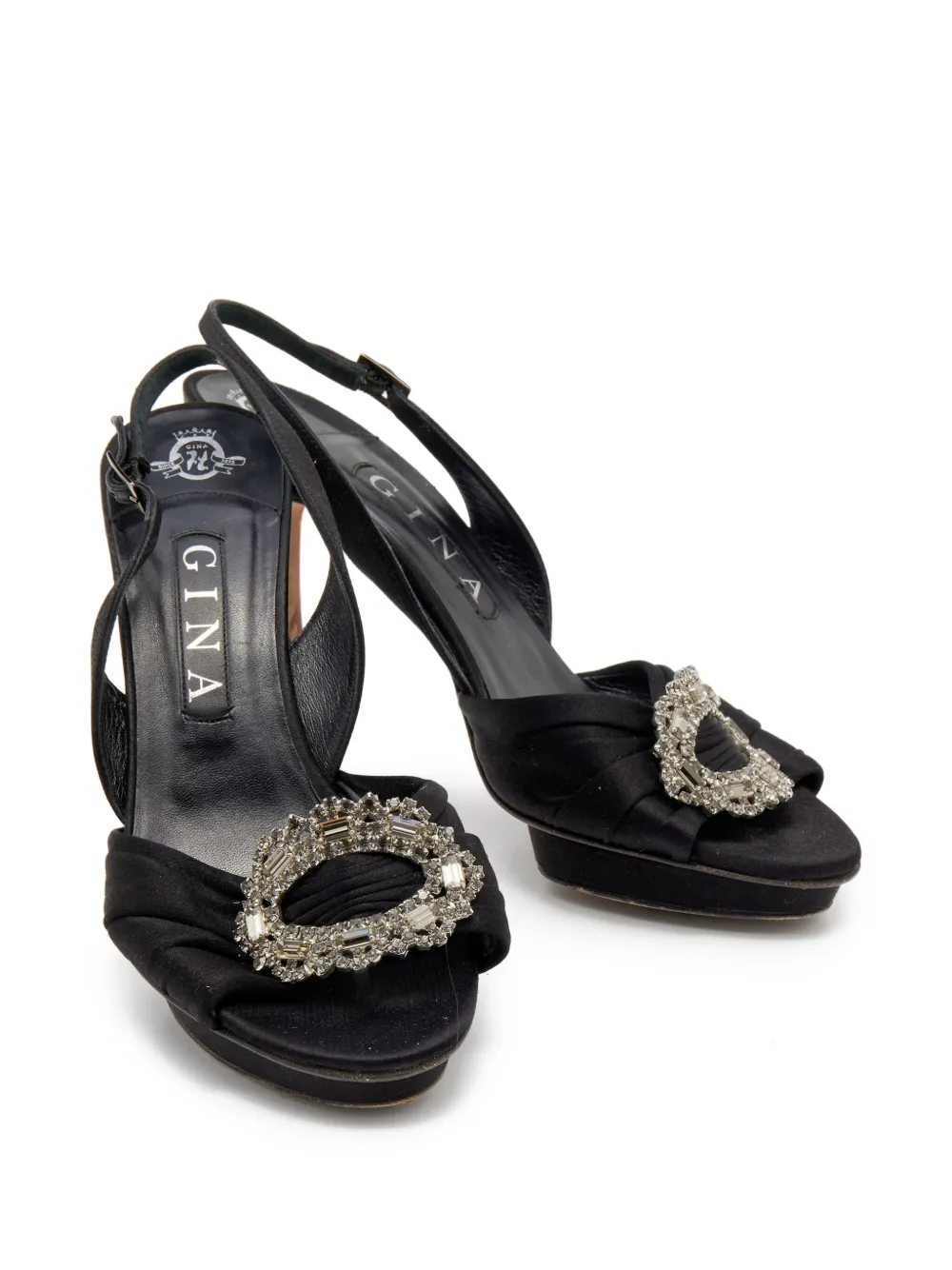 Gina 125mm crystal-embellished heeled sandals | Image 2