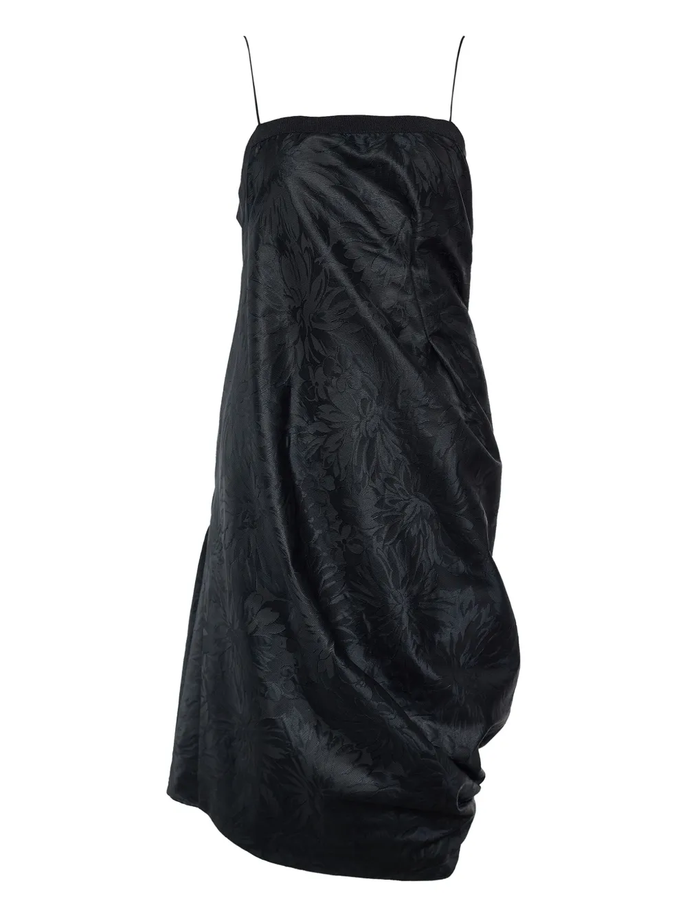 Sportmax Vintage Pre-owned floral-jacquard draped dress | Black | Image 1