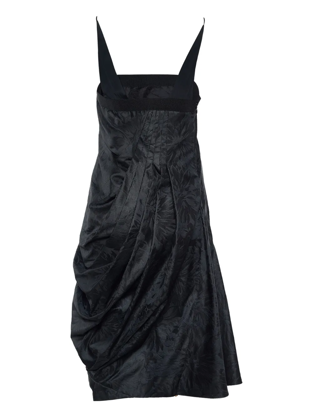 Sportmax Vintage Pre-owned floral-jacquard draped dress | Image 2