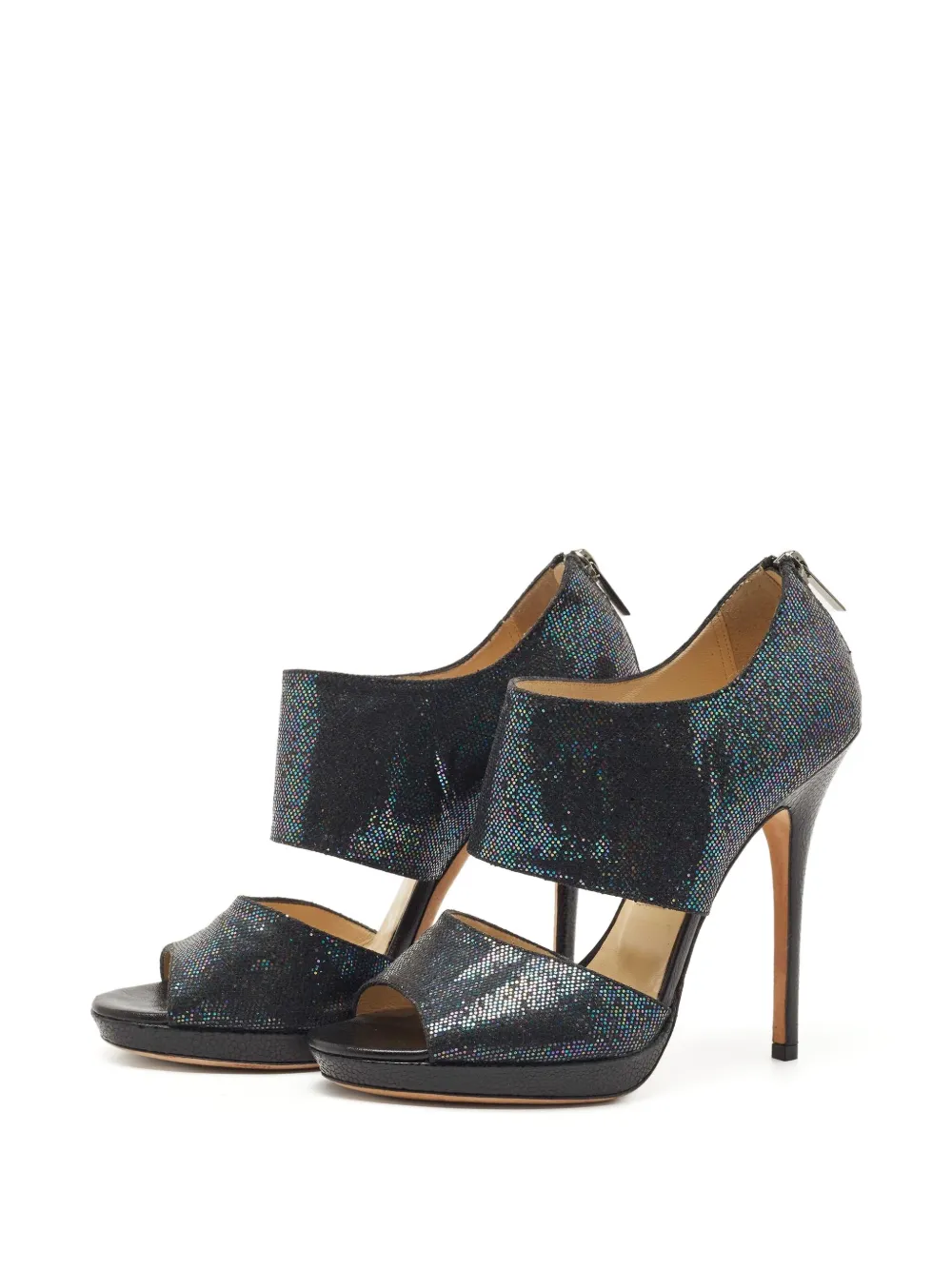 Jimmy Choo Pre-Owned 125mm glitter-detail sandals | Image 2