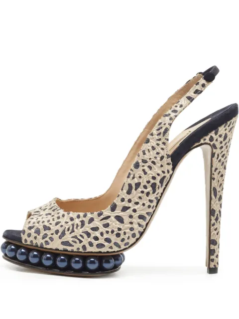 Nicholas Kirkwood pre-owned 135mm faux-pearl pumps