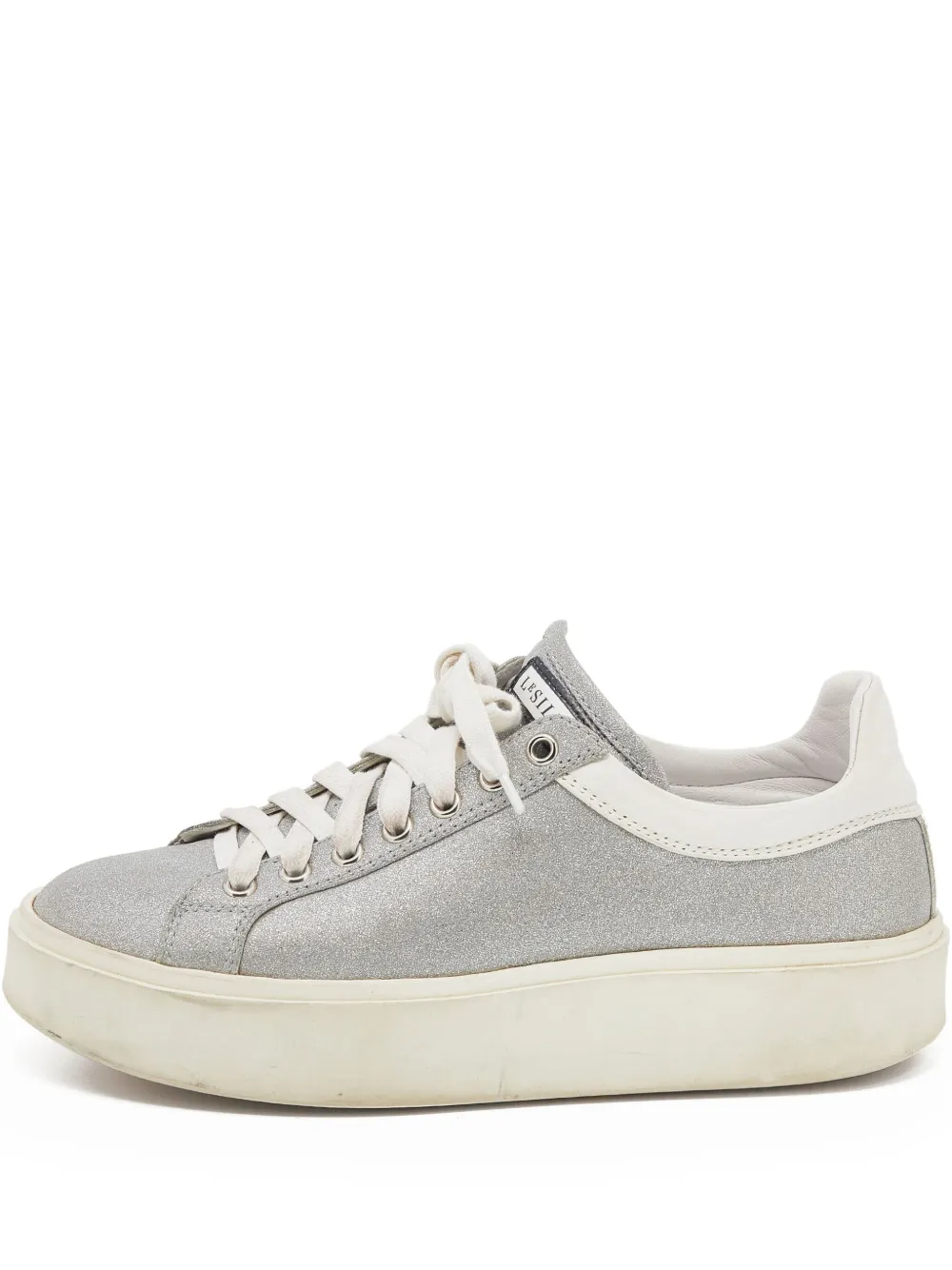 Le Silla pre-owned glitter-embellished sneakers | Silver | Image 1