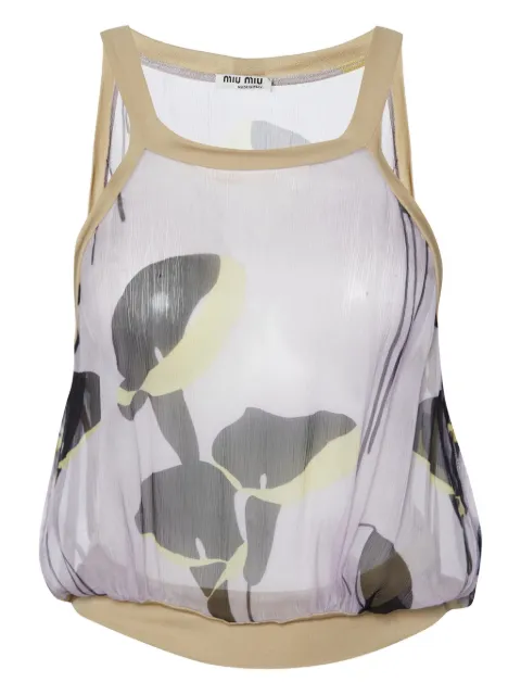 Miu Miu Pre-Owned haut à fleurs