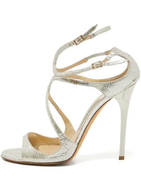 Jimmy Choo Pre-Owned sandalias de piel con tacón de 130mm