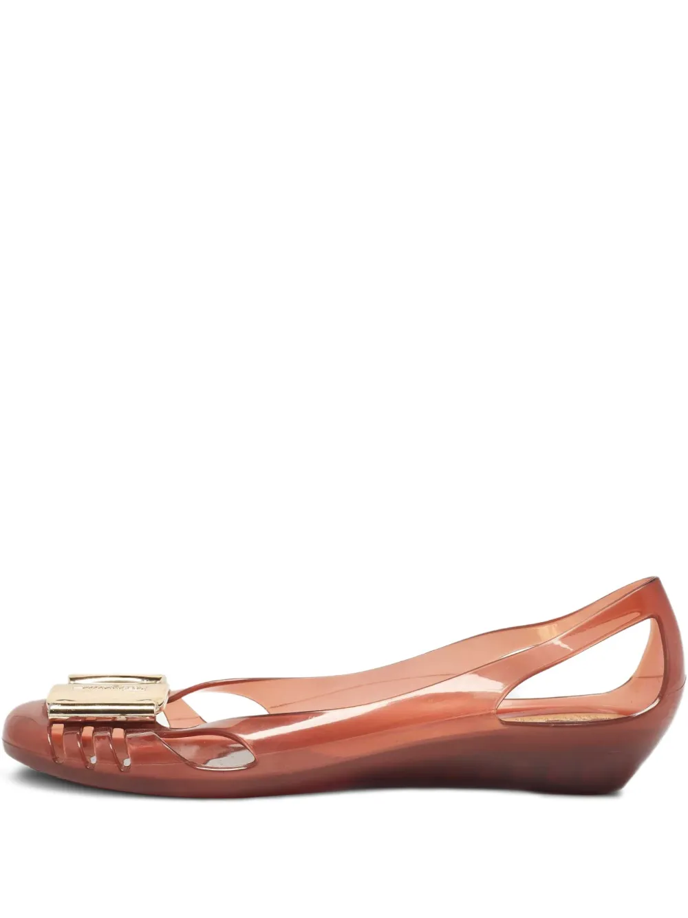 Ferragamo Pre-Owned Jelly ballet flats | Brown | Image 1