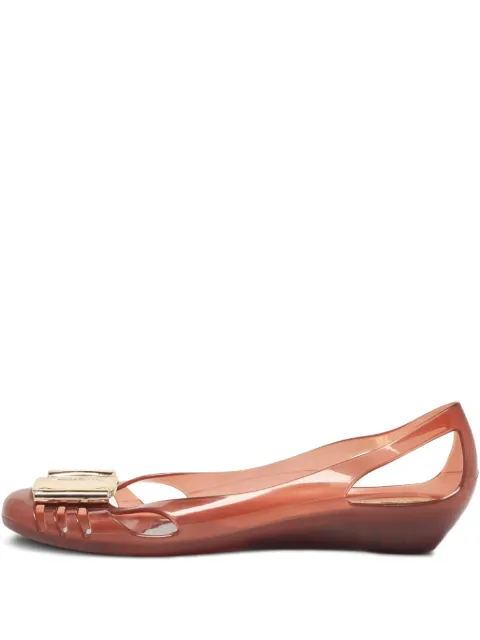 Ferragamo Pre-Owned باليرينا 'جيلي' بنعل مسطح