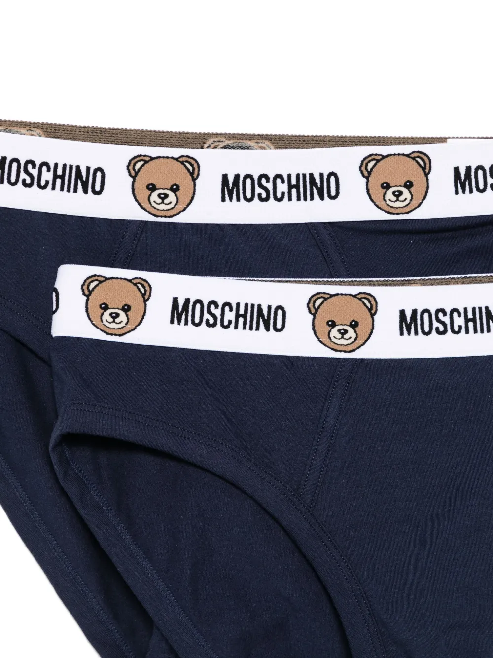 Moschino Twee slips met logodetailt Blauw