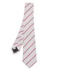 Valentino Garavani Pre-Owned striped silk tie - White