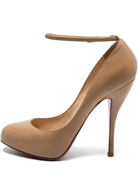Christian Louboutin Pre-Owned zapatillas con tira en el tobillo y tacón de 120mm