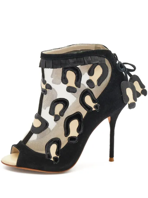 Sophia Webster pre-owned 100mm sheer-mesh ankle boots