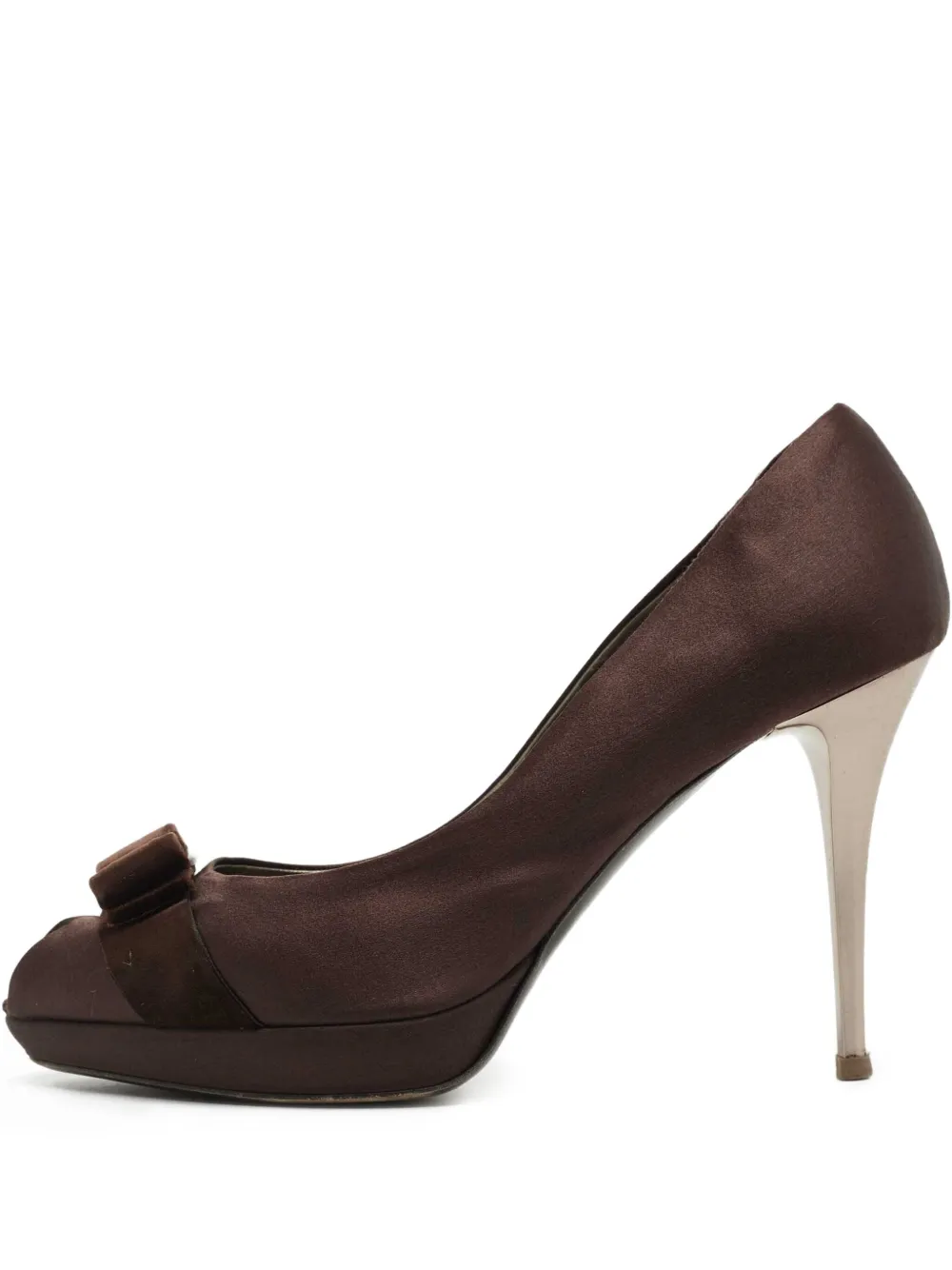 Ferragamo Pre-Owned 120mmn leather pumps | Brown | Image 1