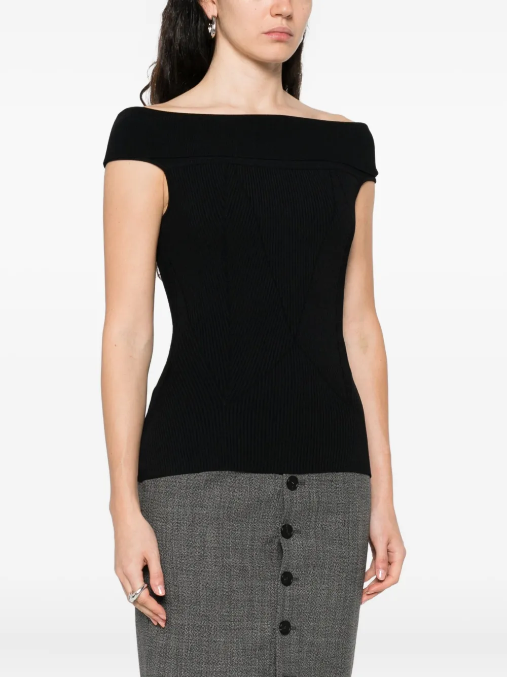 Givenchy Off-shoulder top Zwart