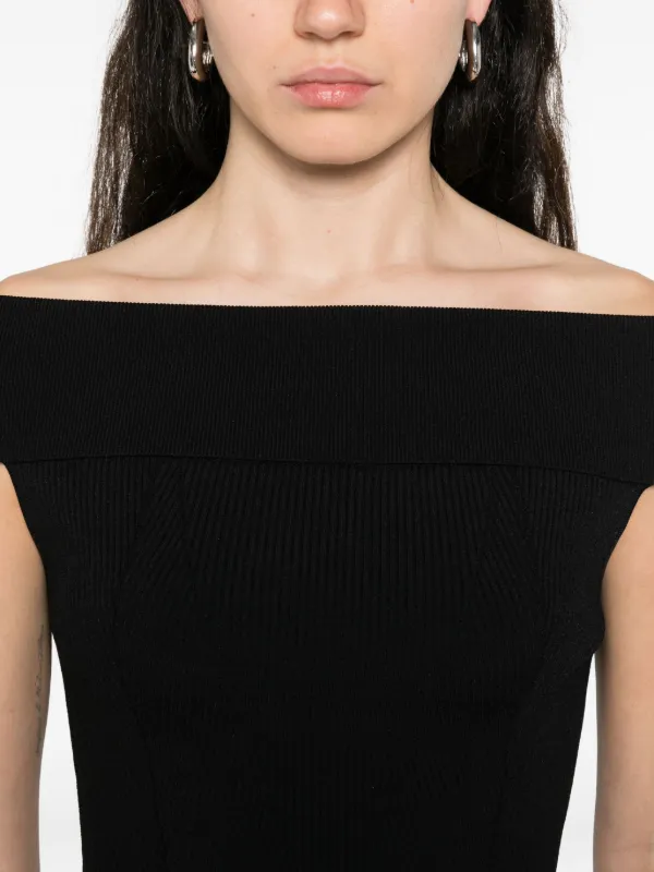 Givenchy off-shoulder Ribbed Top | Black | FARFETCH CA