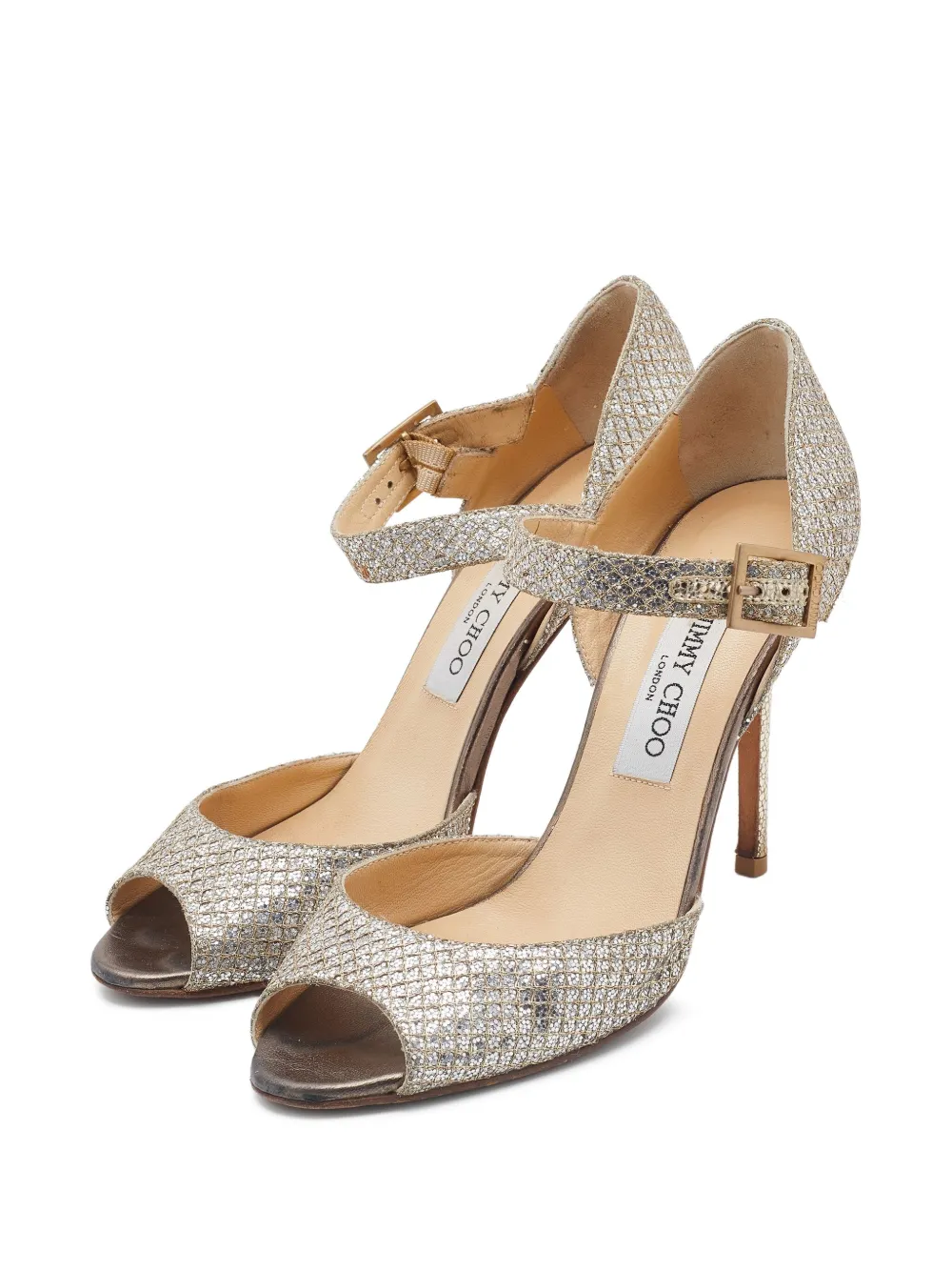 Jimmy Choo Pre-Owned 105mm glitter-embellished sandals | Image 2