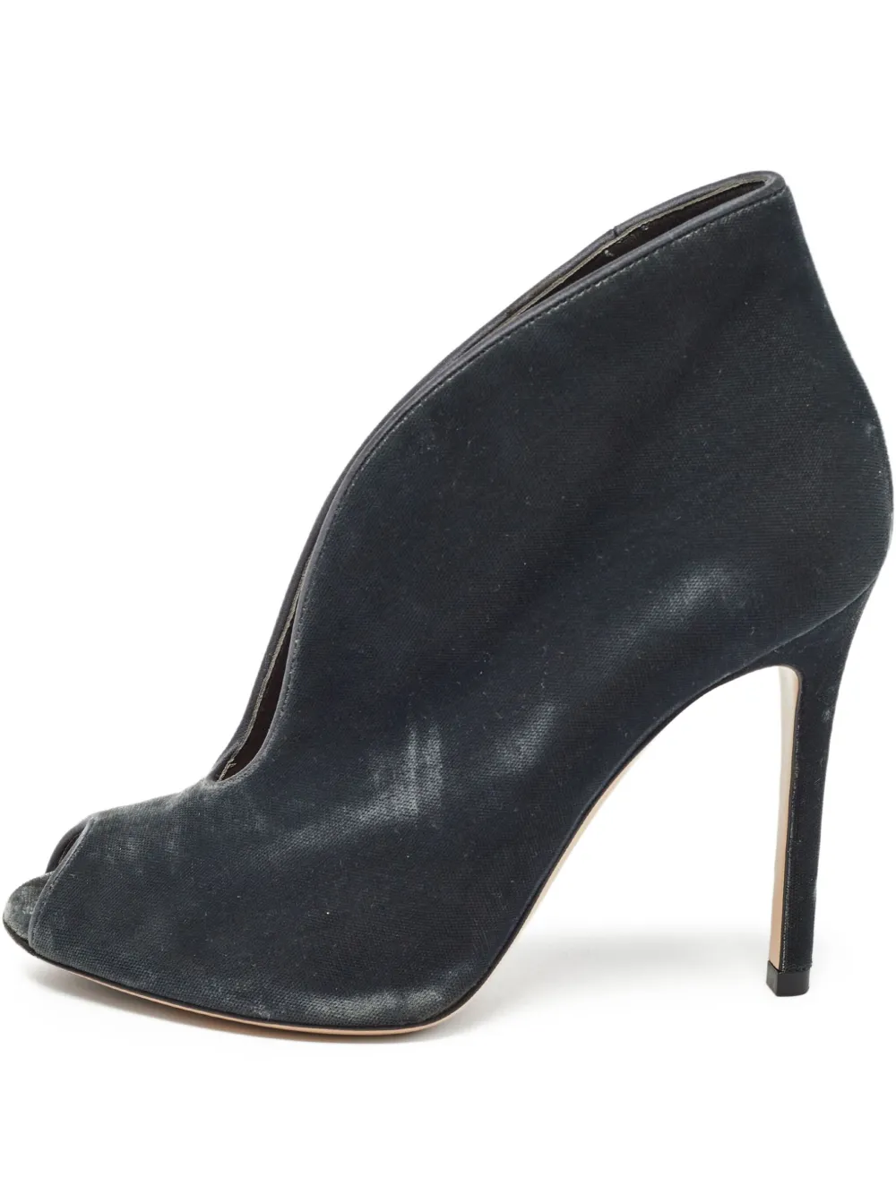 Gianvito Rossi Pre-owned 100mm velvet peep-toe pumps | Black | Image 1
