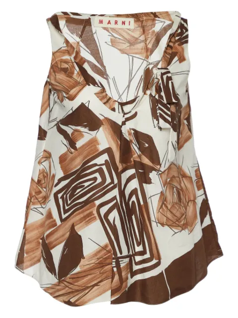 Marni Pre-Owned floral-print sleeveless top