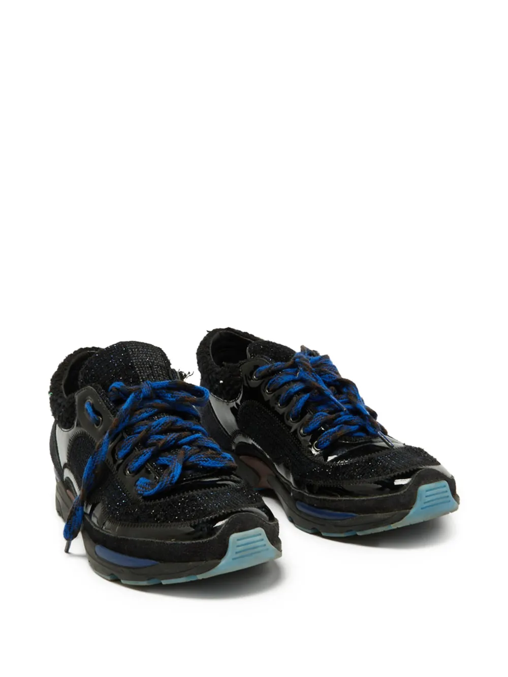 CHANEL Pre-Owned mesh-panel lace-up sneakers | Image 2