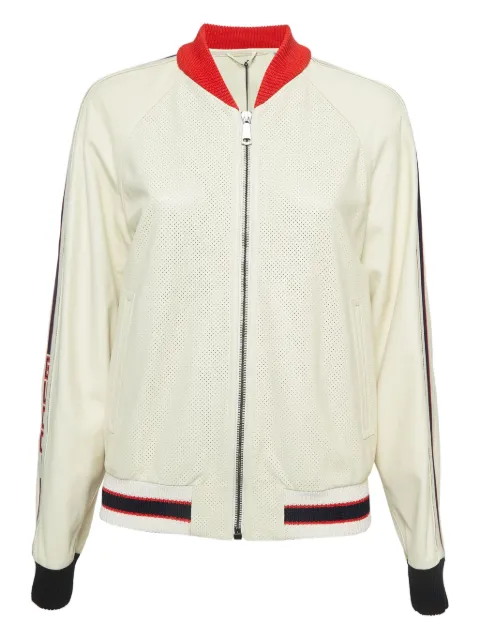 Gucci Pre-Owned جاكيت بومبر مزين بثقوب